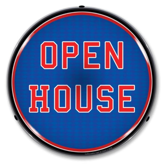 Collectable Sign and Clock Open House LED Lighted Premium Sign