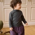 thumbnail image 2 of Jamsmile Toddler Girls Tshirts Autumn Winter Solid Basic Cozy Hoodies Cute Casual Embroidery Pullovers Children Girls Tops, 2 of 4