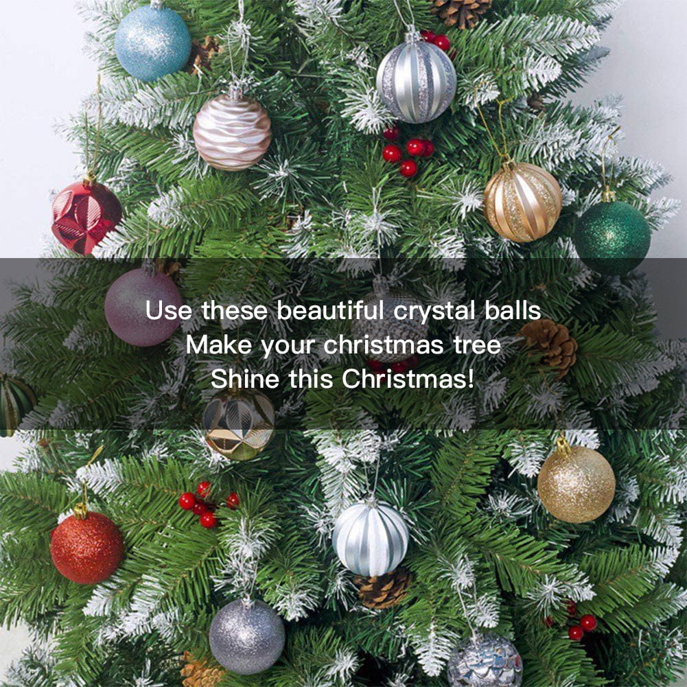 Private Jungle Christmas Tree Decoration Ornaments Pendants 12pcs Shatterproof Balls Large Hanging Ball for Xmas Hanging Decorations Festival Holiday Wedding Party Decor,Red