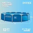 thumbnail image 2 of INTEX 28210EP 12Ft X 30In Metal Frame Above Ground Pool, Pool Only (Pump Not Included), 2 of 6