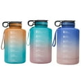 thumbnail image 4 of Greeniant Botella de agua motivacional de 3,78 l con marcador de tiempo, jarras de galón de plástico con pajita, contenedor de almacenamiento para Ropa Deportiva, Zapatos naranja verde Greeniant OD019764-01B, 4 of 6