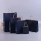 thumbnail image 3 of Bolsas de regalo de papel Kraft con asas, 10/20/30/50 unidades, para compras, manualidades, color marrón y blanco, para fiestas, suministros navideños, 3 of 5