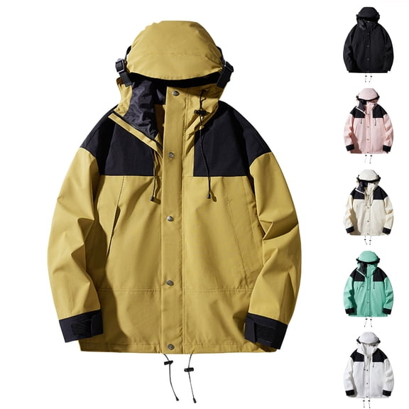 Htigea Clearance Outdoor Ventures Women's Softshell Jacket with Hood, Insulated Windbreaker Waterproof Khaki L