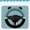 thumbnail image 7 of Car Steering Wheel Cover 38 cm Fits Most Vehicles Fluffy Plush Cute Panda Ears Steering Wheel Cover for Women, Beige, 7 of 7