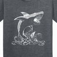 thumbnail image 4 of Inktastic Great White Shark Jumping in White Youth T-Shirt, 4 of 5