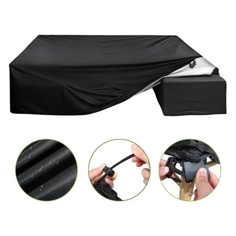 Patio Furniture Covers Waterproof, Heavy Duty 210D Outdoor Furniture Covers for Outside Sectional Sofa Set,Tear Resistance and Anti-UV, Black,55"L x 55"W x 35"H