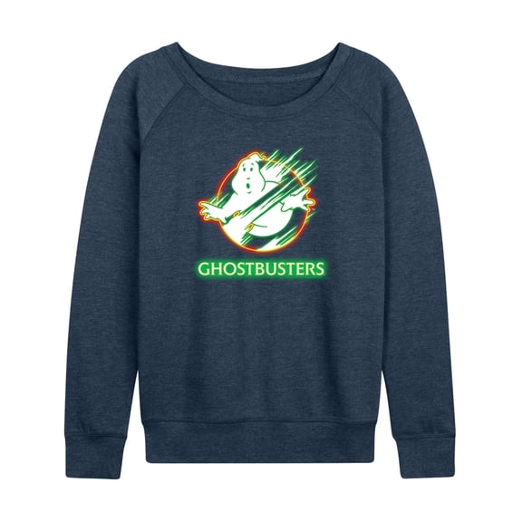 Ghostbusters 2 - Lightweight French Terry Wide Neck Long Sleeve Graphic Shirt