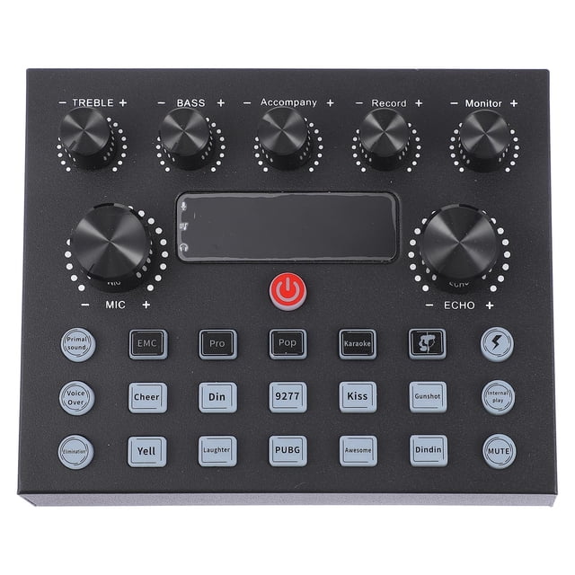 OULII Voice Changing Device 1Pack Black Electronic Components Mini Game Live Sound Card For Adults Back to School