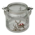 thumbnail image 3 of Northlight 4" Hand-Painted Pine Trees and Deer Flameless Glass Christmas Candle Holder, 3 of 7