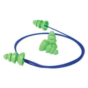 Comets Reusable Earplugs, TPE, Bright Green, Corded