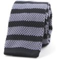 thumbnail image 3 of Cravate Tricotée Vintage Chic Décontractée pour Homme 2,36 Pouces, Cravate Moulante à Rayures de Rugby, 3 of 6