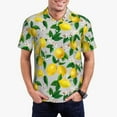 thumbnail image 3 of Balery Lemon Seamless Pattern Oil Painting Effect Printed Men’s Short Sleeve Polo Shirt, Midweight Men's Shirt,Golf Polo shirts -Small, 3 of 9