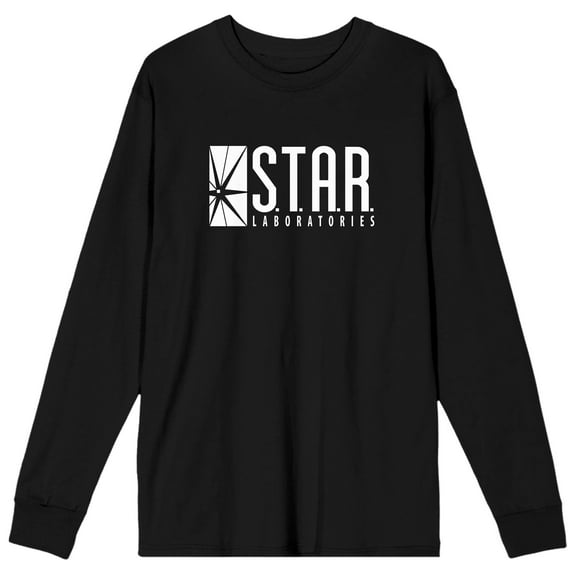 Flash Zoom Logo Men's Black Long Sleeve Tee - M