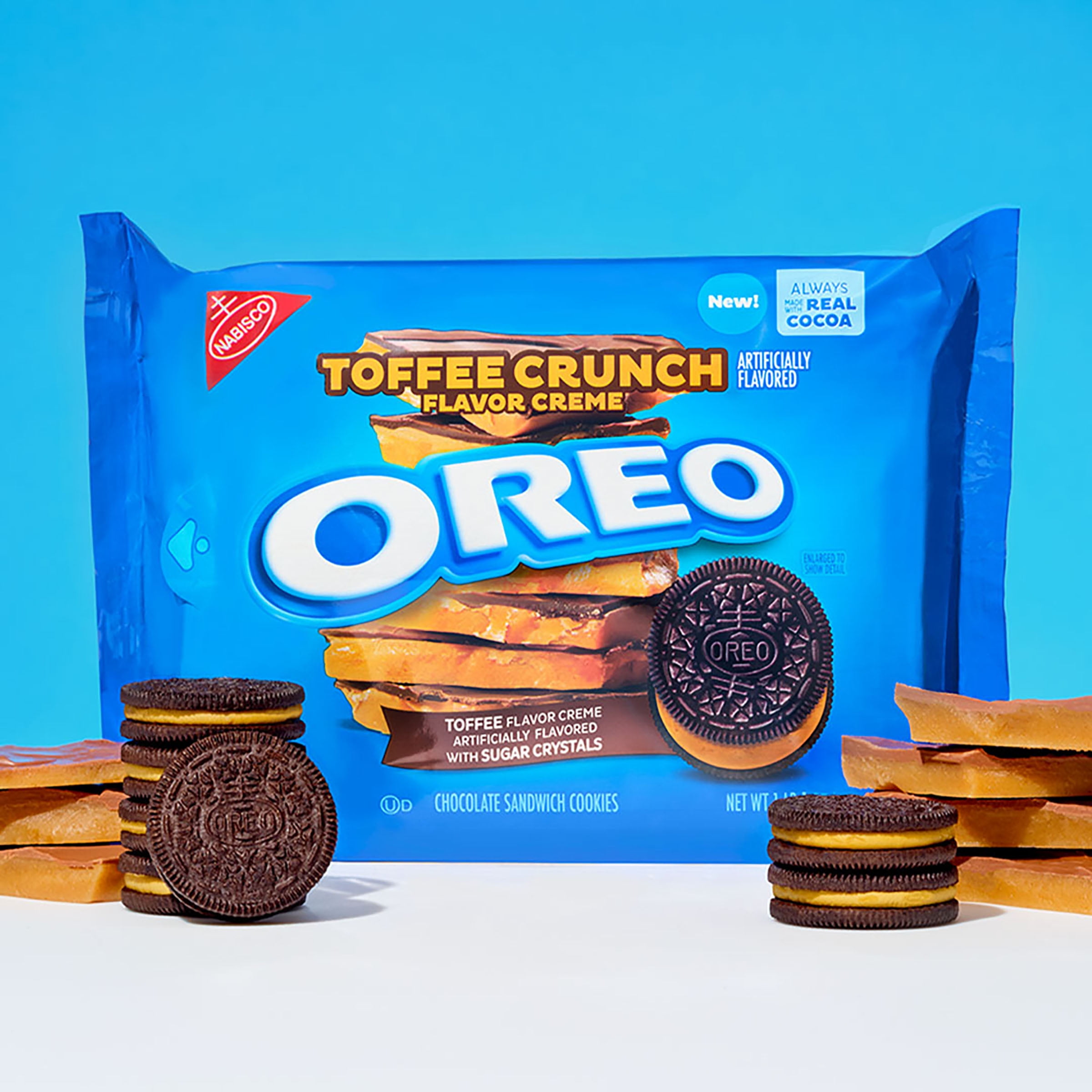 Buy OREO Toffee Crunch Creme with Sugar Crystals Chocolate Sandwich