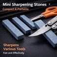 thumbnail image 6 of KRONDO Pocket Sharpening Stone, Dual Flat Mini Pocket Knife Sharpener Stone, Portable Silicon Carbide Coarse Sharpening Stones Tool for Scissors Hunting Knives & Fishing Hooks Outdoor Kitchen, Grey, 6 of 10