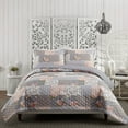thumbnail image 4 of MODERN HEIRLOOM La Flor Quilt with 2 Shams, Patchwork Print 3-Piece All Seasons Quilt Set, Lightweight Coverlet Set, King Size, 4 of 4