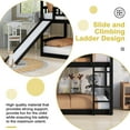 thumbnail image 4 of Bellemave Bunk Bed with Slide, Wood Twin Over Twin House Bed Frame with Ladder for Teens(Espresso), 4 of 8