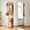 Natural, variant on 360° Rotatable Full Length Mirror with Coat Rack, 70"x19" Solid Wood Freestanding Body Mirror with Hooks & Storage Shelf, Standing Floor Mirror for Bedroom, Entryway, Living Room, Natural
