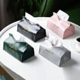 thumbnail image 3 of Tissue Box Cover Modern: Decorative Faux Leather Tissue Box Holder Makeup Pouch, 3 of 10