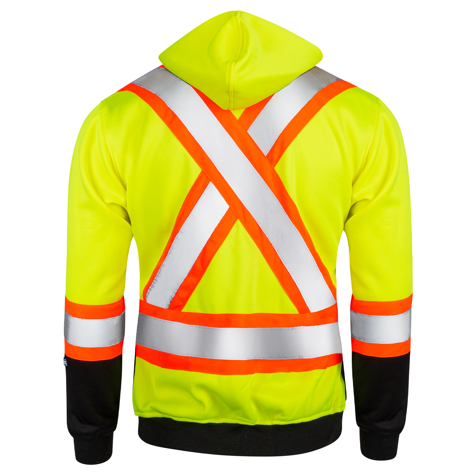 JORESTECH Hi-Vis Safety Full-Zip Hoodie, Two-Toned, ANSI Class (Yellow/ Black, S)
