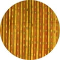 thumbnail image 1 of Ahgly Company Indoor Round Oriental Yellow Traditional Area Rugs, 6' Round, 1 of 4