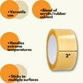 thumbnail image 7 of SSBM 1.88 Inch x 110 Yards Hybrid Acrylic Tape, Yellow Transparent, Shipping, Moving, 2 Mil 36 Rolls, 7 of 7