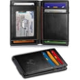 thumbnail image 2 of Cartera delgada BULLIANT con cierre magnético de piel auténtica RFID, 2 of 7