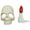 white EU, variant on Huadaliy Halloween Skull Lamp with Flame Gothic Skull Decor for Club Party (Black US)