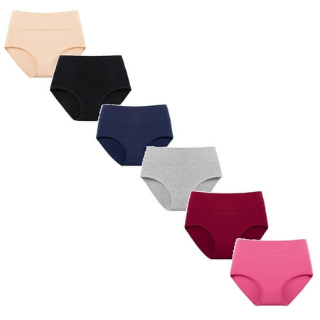 LUOGENLI Panties for Women Sexy Thong High Waisted Leak Proof Panties Underwear for Women Leak Proof Cotton Overnight Panties Briefs Panties for Women High Waist Panties for Women Pack No Show S