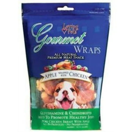 Loving Pets All Natural Premium Apple and Chicken Wraps with Glucosamine and Chondroitin Dog Treats