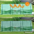 thumbnail image 2 of BPS Mini Greenhouse with PE Cover, Portable Outdoor  Hot House, 3 Zipper Doors, Green, 9x3x3 FT, 2 of 7