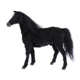 thumbnail image 1 of Juguete de suaves para y adultos, modelo de caballo de peluche coleccionable, juguetes educativos, suministros para fiestas Negro Baoblaze Caballo de simulación, 1 of 7