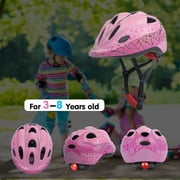 Atphfety Toddler Kids Bike Helmet Set with LED Light