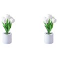 thumbnail image 3 of Cateissary Ambiente tranquilo y relajante con ingeniosa lámpara de flores luz nocturna ajustable 5 cabezas blancas 2Conjunto, 3 of 6