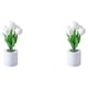 thumbnail image 4 of Yuarrent Equilibrio de estilo y funcionalidad con piezas de decoración para el hogar 5 cabezas blancas 2Conjunto, 4 of 6