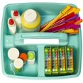 thumbnail image 5 of Storex 3-Compartment Small Caddy – Multipurpose Classroom Organizer with Handle, Aquamarine, 6-Pack (00952A06C), 5 of 5