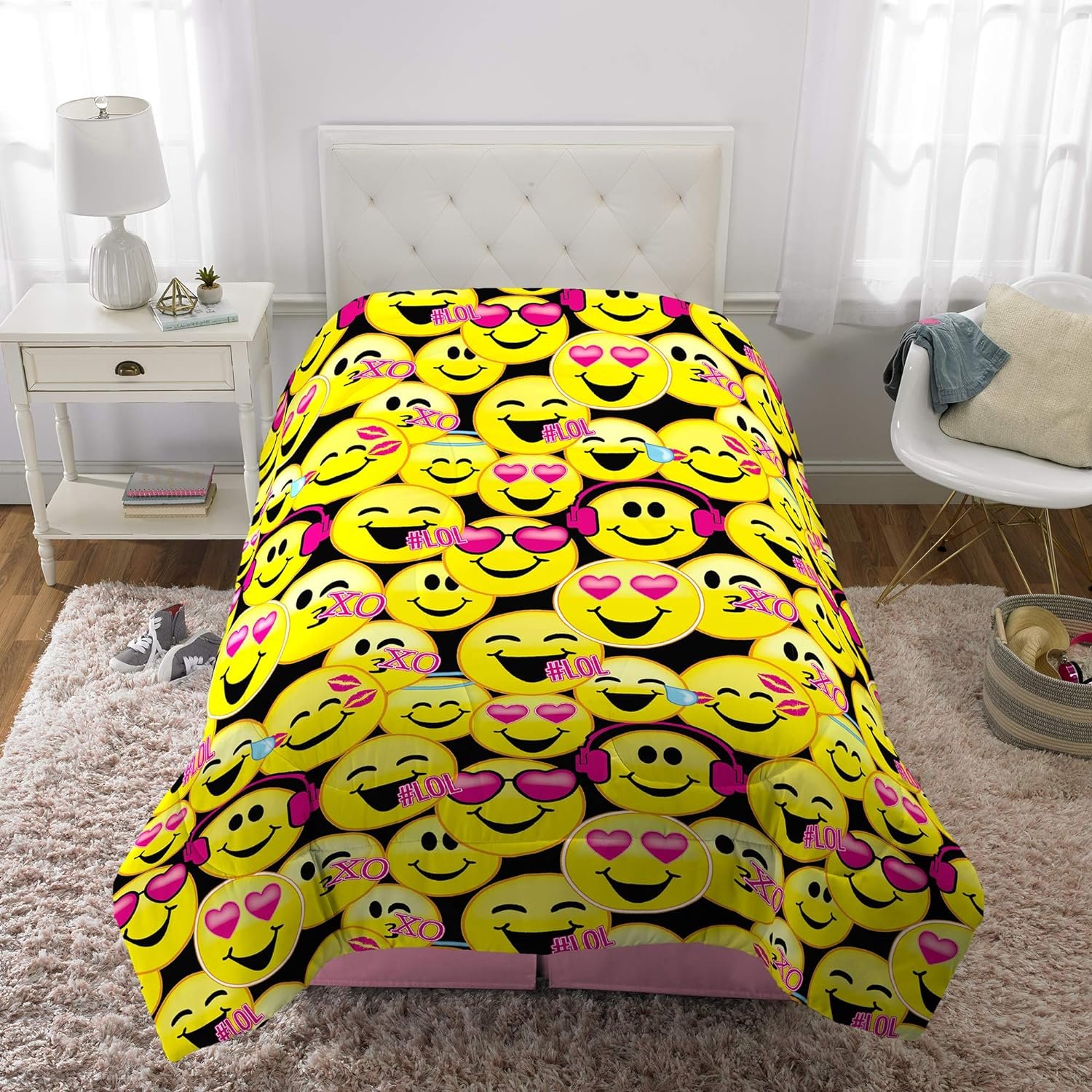 Franco Kids Bedding Super Soft Comforter, Twin Size 64" x 86", Emojination - image 4 of 5
