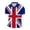 Blue, variant on Telankuip Male UK Flag Full-Printed Casual Business Casual Polo Shirts 2026 Summer Fashion Short Sleeve Button Lapel Print Festive Celebration Top for Men Loose Cozy Outfit White XL