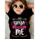 thumbnail image 1 of MY YAYA LOVES ME" Girls' Soft Cotton T-Shirt - Casual Round Neck, Short Sleeve Summer Top with Playful Lettering & Hearts Design, Machine Washable, Comfortable Knit Fabric for Youngsters, 1 of 6