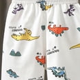 thumbnail image 6 of KPOPLK Summer Toddler Boys Shorts Boy Cotton Casual Shorts Elastic Waist Lounge Shorts with Pockets Size 3-4 Years,White, 6 of 7