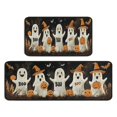 thumbnail image 2 of Halloween Kitchen Rug Set of 2 Anti Fatigue Kitchen Mats for Floor,Halloween Spooky Ghost Bat BOO Kitchen Floor Mat for Bathroom,Room Bath (47x17+30x17 inches), 2 of 7