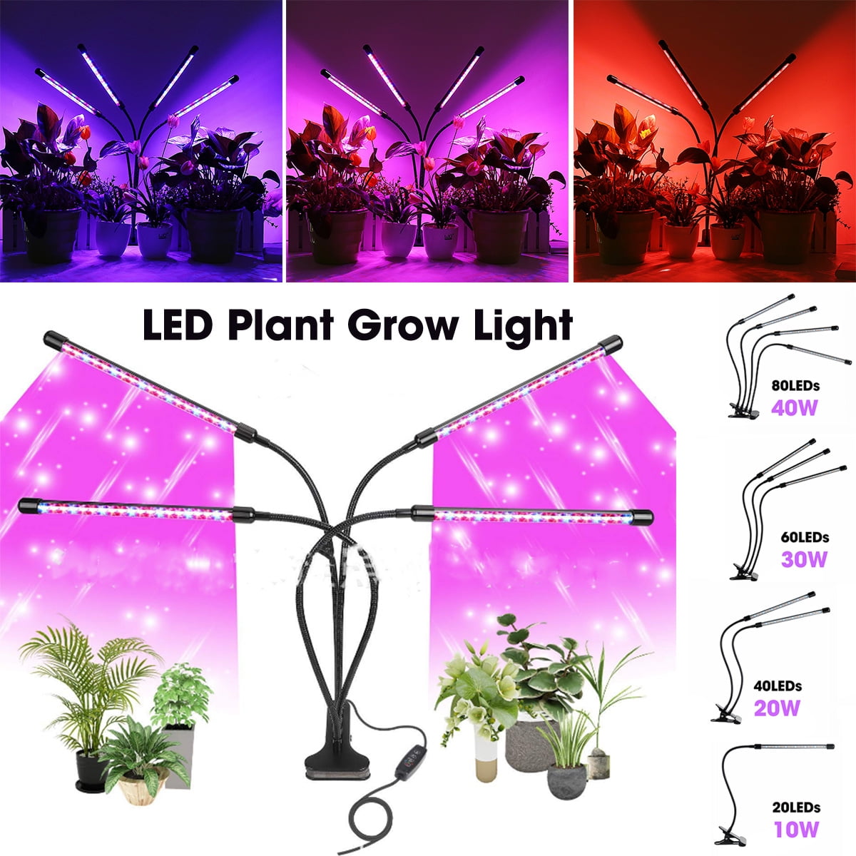 Spot led bleu plantes d'intérieur