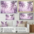 thumbnail image 4 of Designart "Lagoon Amidst Lavender Jungle Palm Trees" Palms & Palm Trees Floater Framed Wall Decor, 4 of 5