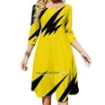 thumbnail image 1 of Vestido acampanado con nudo en forma de corazón del Borussia, diseño de moda, vestido holgado de talla grande, fútbol alemán, deporte, BVB, fútbol, Haaland, 1 of 6