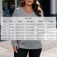 thumbnail image 2 of Womens Knit Plus Size Sweaters V-Neck Casual Loose Fit Warm Long Sleeve Fall Winter Pullover Sweaters Gray 2XL, 2 of 7