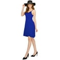 thumbnail image 5 of Made by Johnny Women's V-Neck Spaghetti Strap Tunic Short Dress XL ROYAL_BRITE, 5 of 6