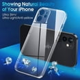 thumbnail image 2 of Crystal Clear Case for iPhone 12, [Not Yellowing] [Camera Protection] [Military Grade Drop Tested] Transparent Shockproof Protective Phone Case Soft Silicone Slim Cover, 6.1 inch, Transparent, 2 of 9