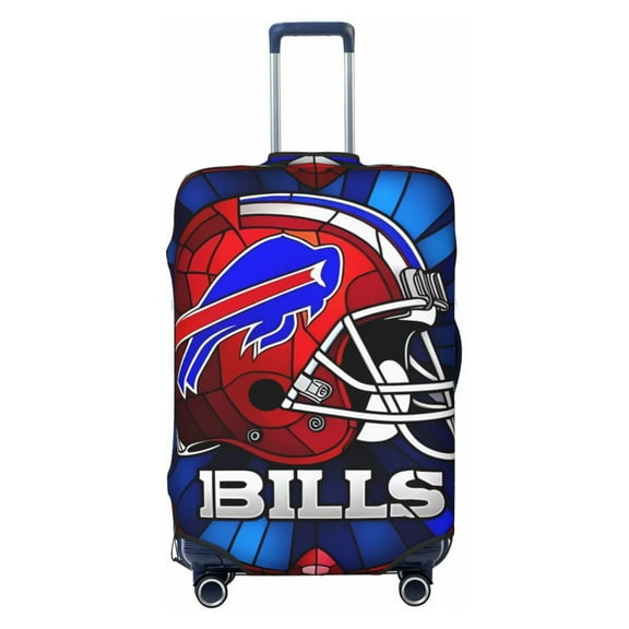 Buffalo Travel Luggage Cover, Football Team Themed Stretch Luggage Cover, Scratch-Resistant Travel Essential, Fits 19-31 Inch Luggage, Luggage Not Included