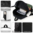 thumbnail image 4 of Willy Wonka-theme Backpack, Campus style schoolbag Bookbag with Adjustable Shoulder Straps And Large Zip Compartment, Unisex Travel Bags., 4 of 6