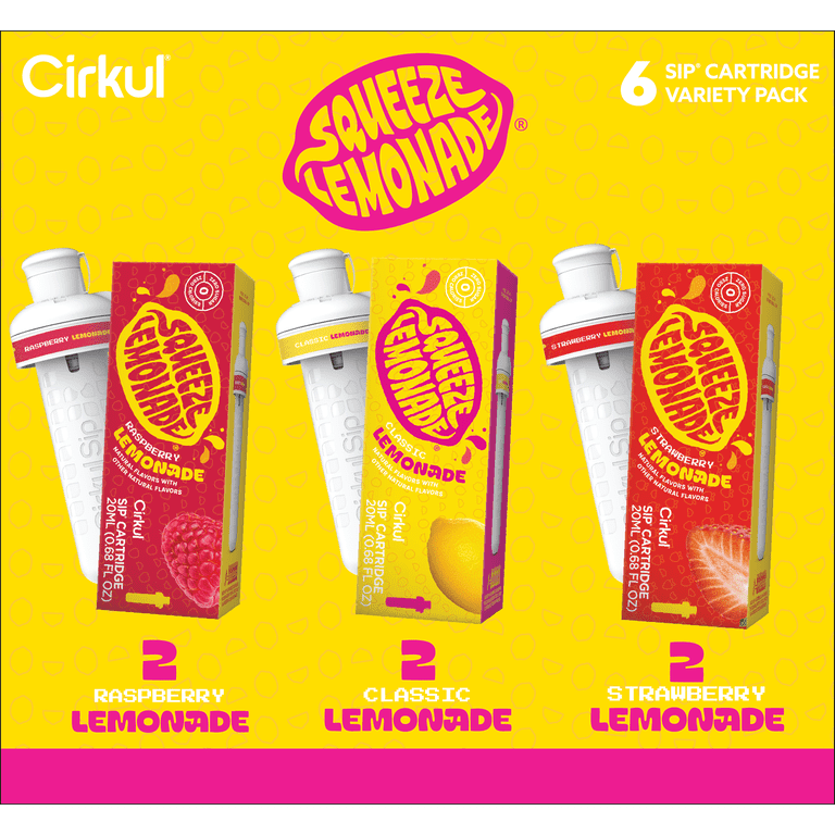 Cirkul Squeeze Flavor Cartridge 6ct (2 Classic, 2 Strawberry, 2